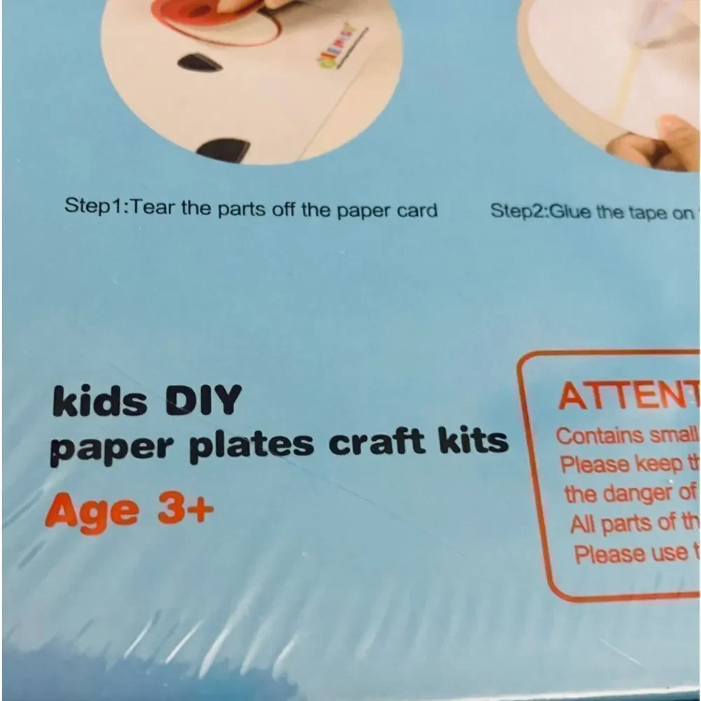 Qilemore Kids DIY Paper Plates Craft Kits Skills Development Creative Art